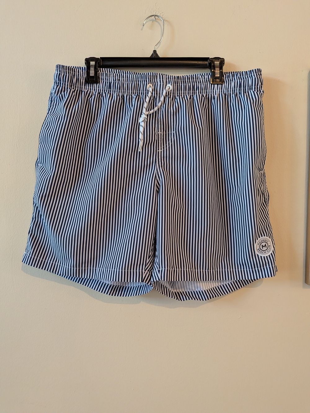 Maamgic Men's Striped Beach Club Swim Trunks, Sz. XL